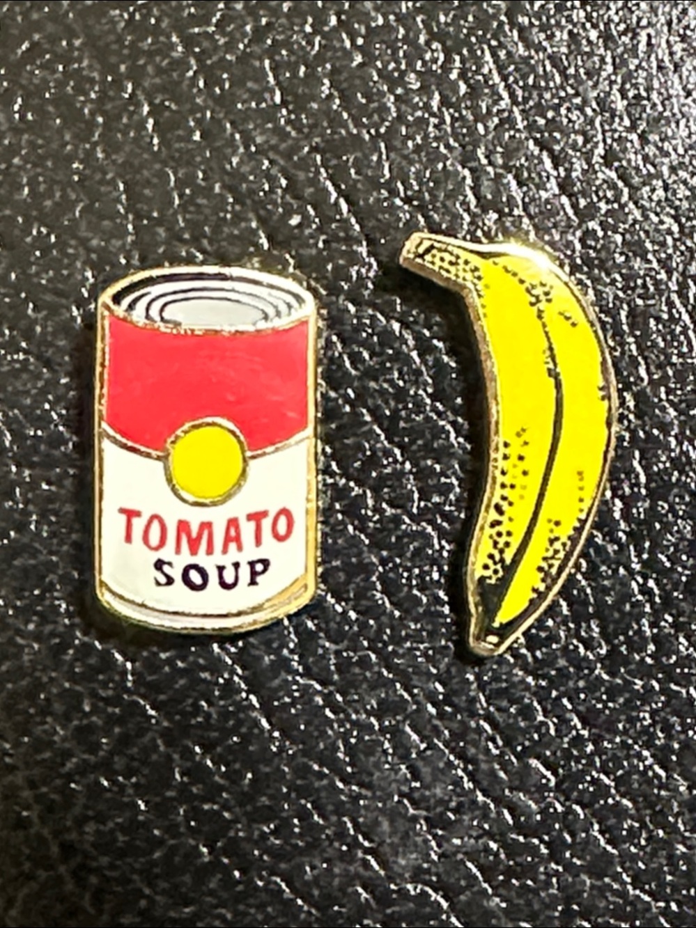 Pop Art Mismatched Cloisonné Stud Earrings Soup Banana